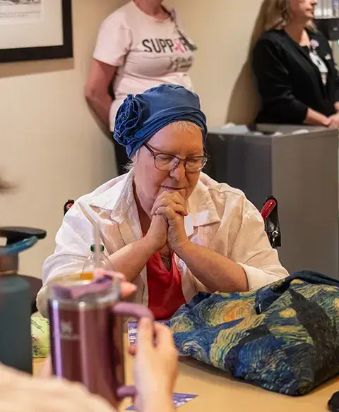 Woman at support group