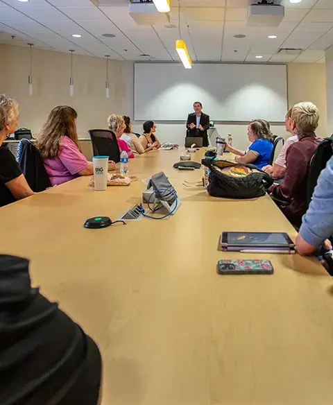Support group discussion