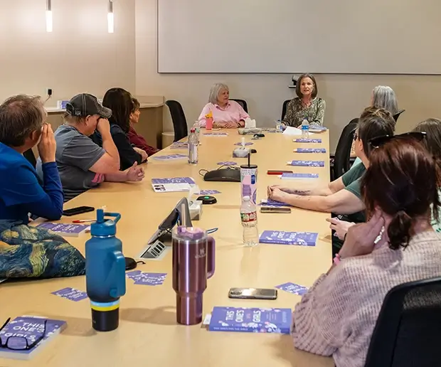 Discussion during support group