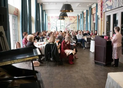 A room full of women at a brunch