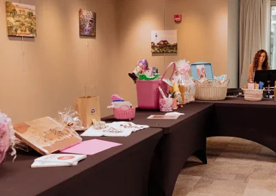 Raffle prize table